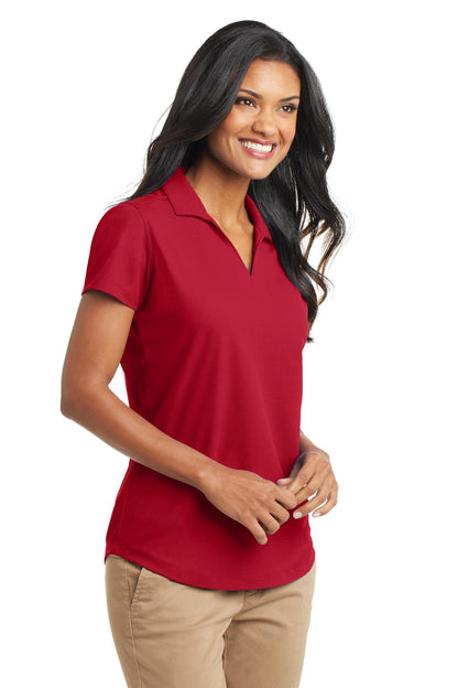 Engine Red Port Authority Women's Dry Zone Grid Polo. L572