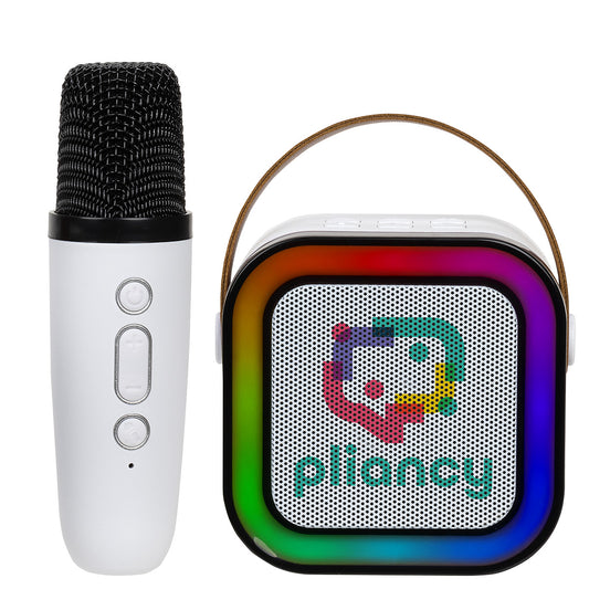 White Audition Wireless Karaoke Speaker with Microphone