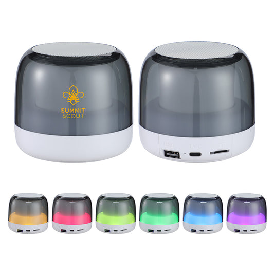 White Spark 5W Light-Up Radio and Wireless Speaker