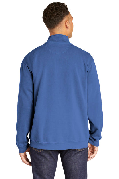 Flo Blue COMFORT COLORS Ring Spun 1/4-Zip Sweatshirt. 1580