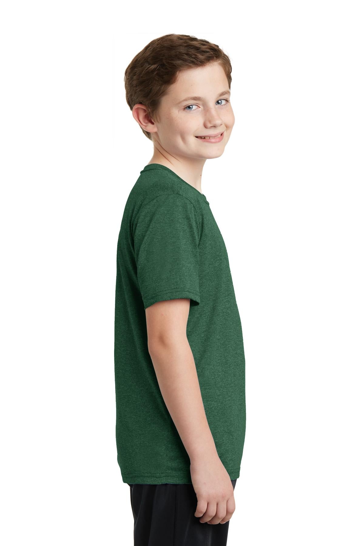 For Green Hthr Sport-Tek Youth Heather Contender Tee. YST360