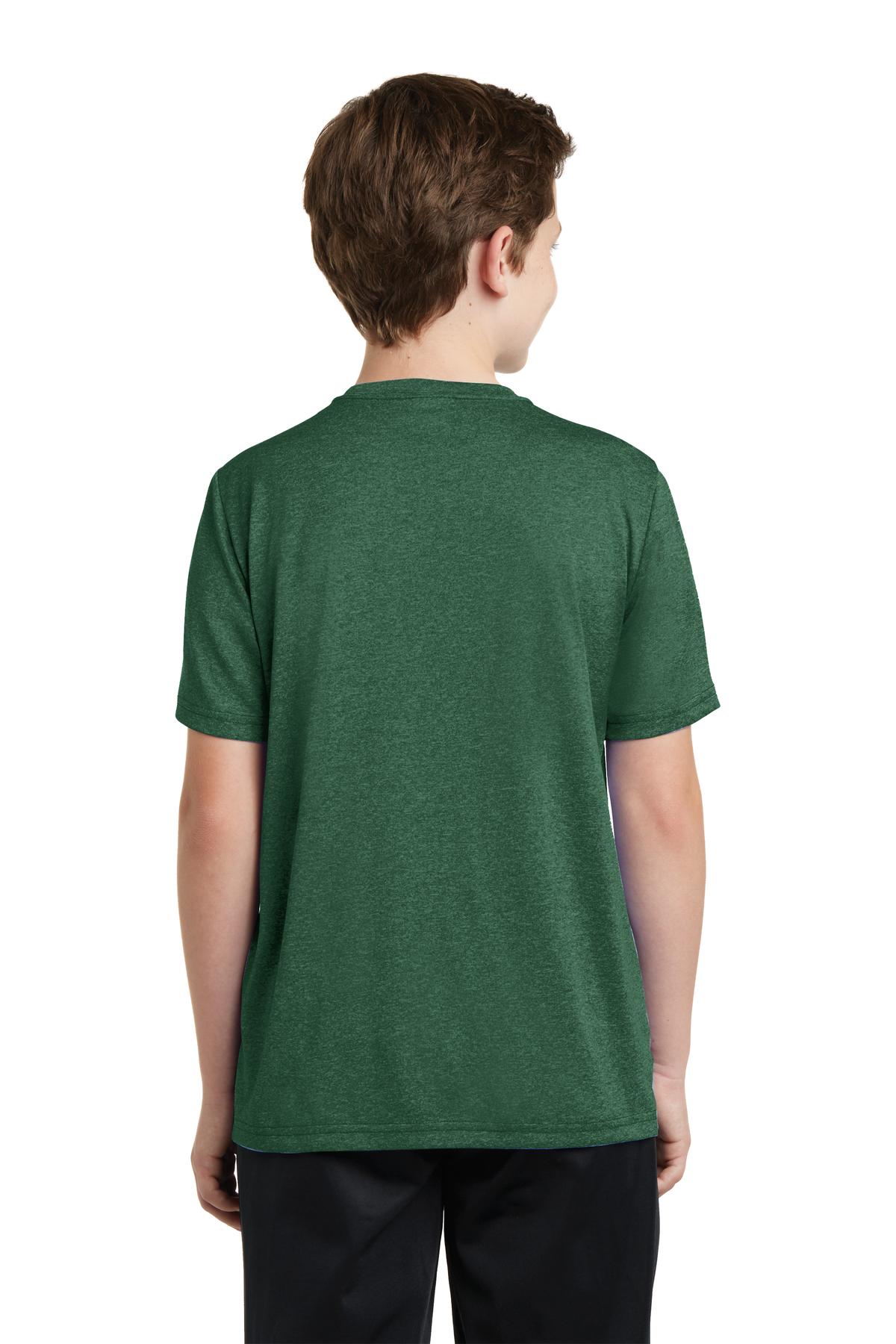 For Green Hthr Sport-Tek Youth Heather Contender Tee. YST360
