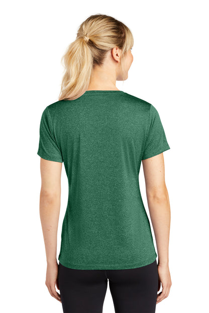 For Grn Hthr Sport-Tek Women's Heather Contender Scoop Neck Tee. LST360