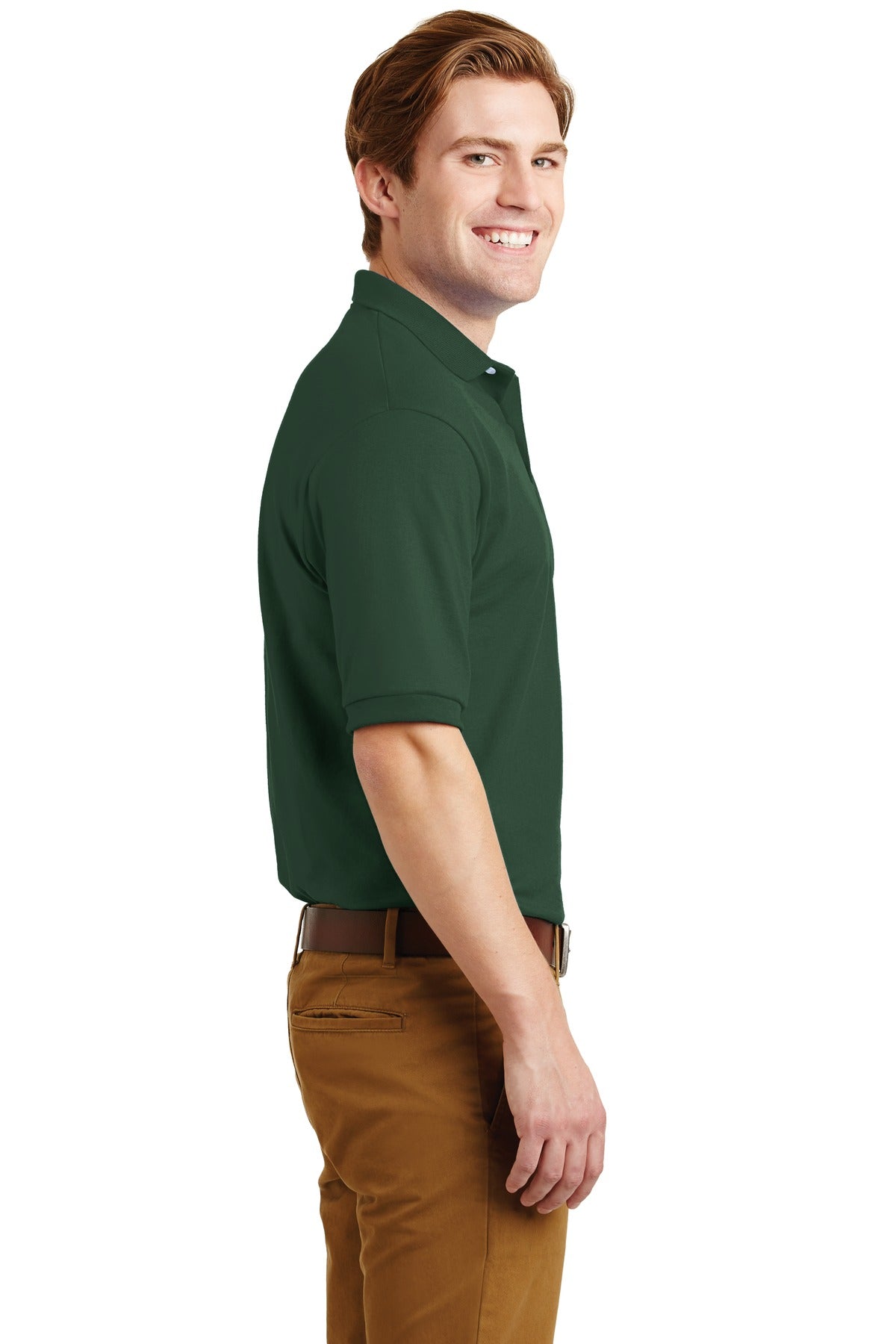 Forest Green Jerzees Dri-Power Sport Shirt. 437M