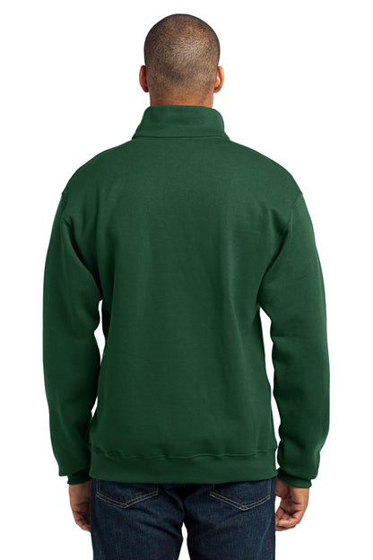 Forest Green Jerzees - NuBlend 1/4-Zip Cadet Collar Sweatshirt. 995M