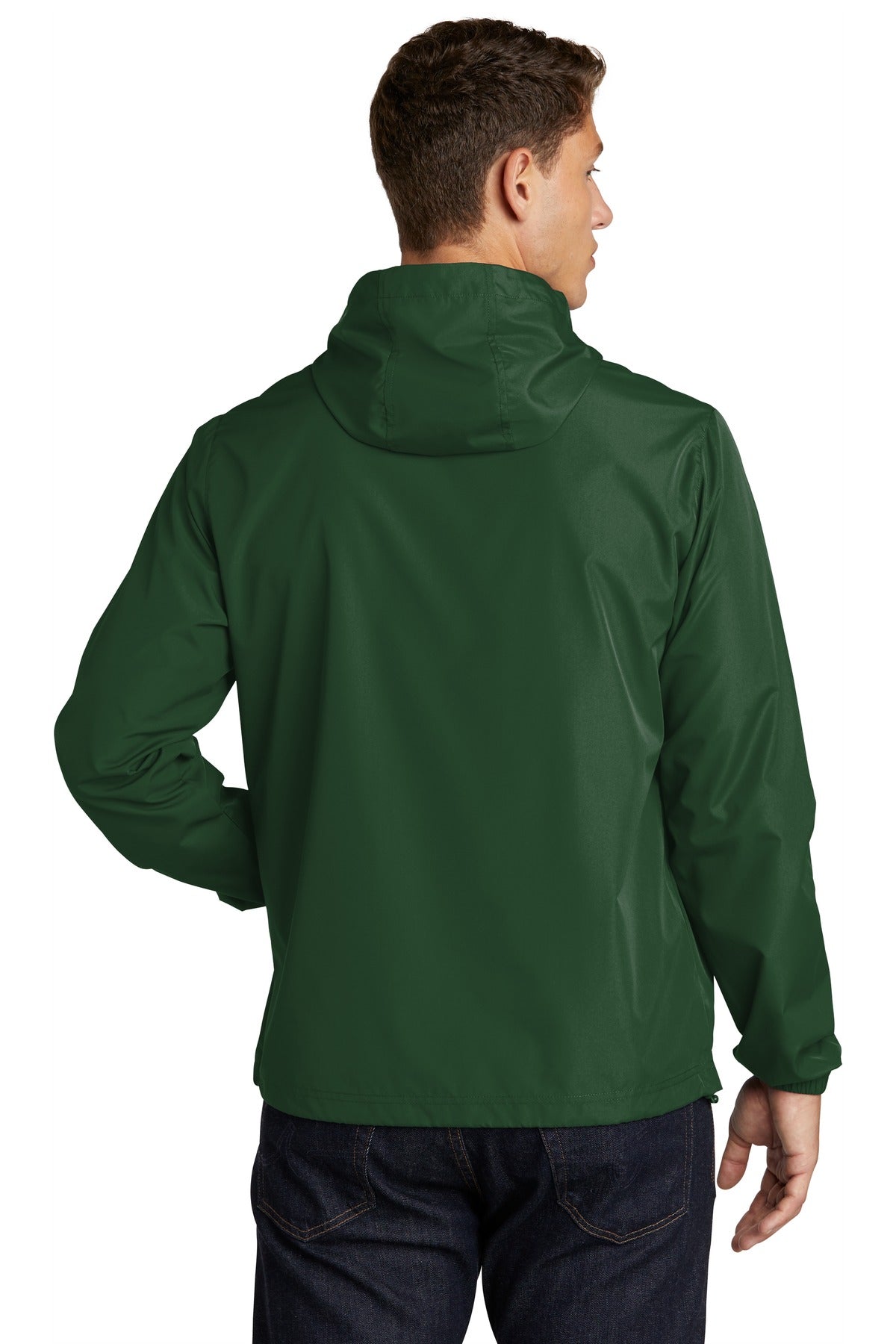 Forest Green Sport-Tek Packable Anorak. JST66