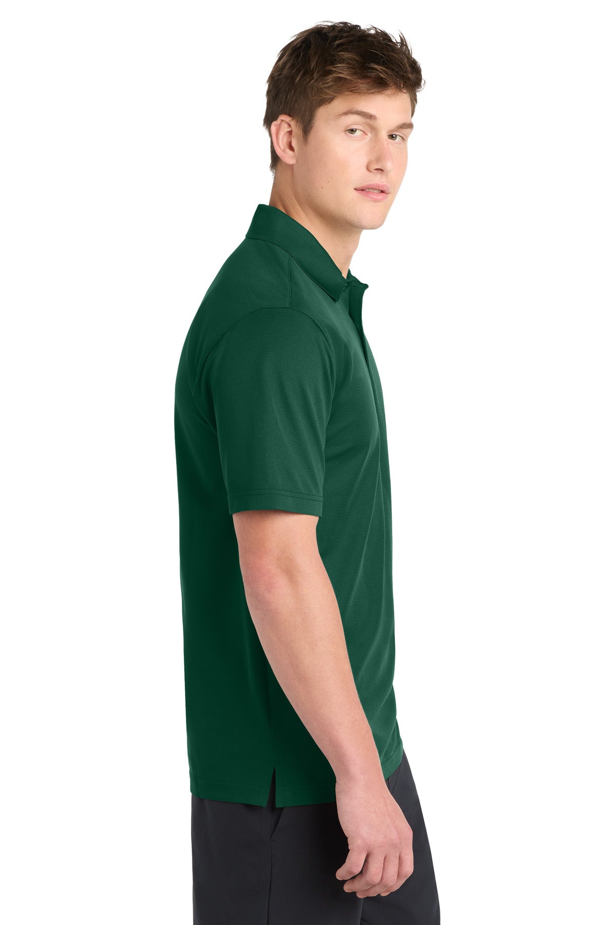 Forest Green Sport-Tek PosiCharge Active Textured Polo. ST690