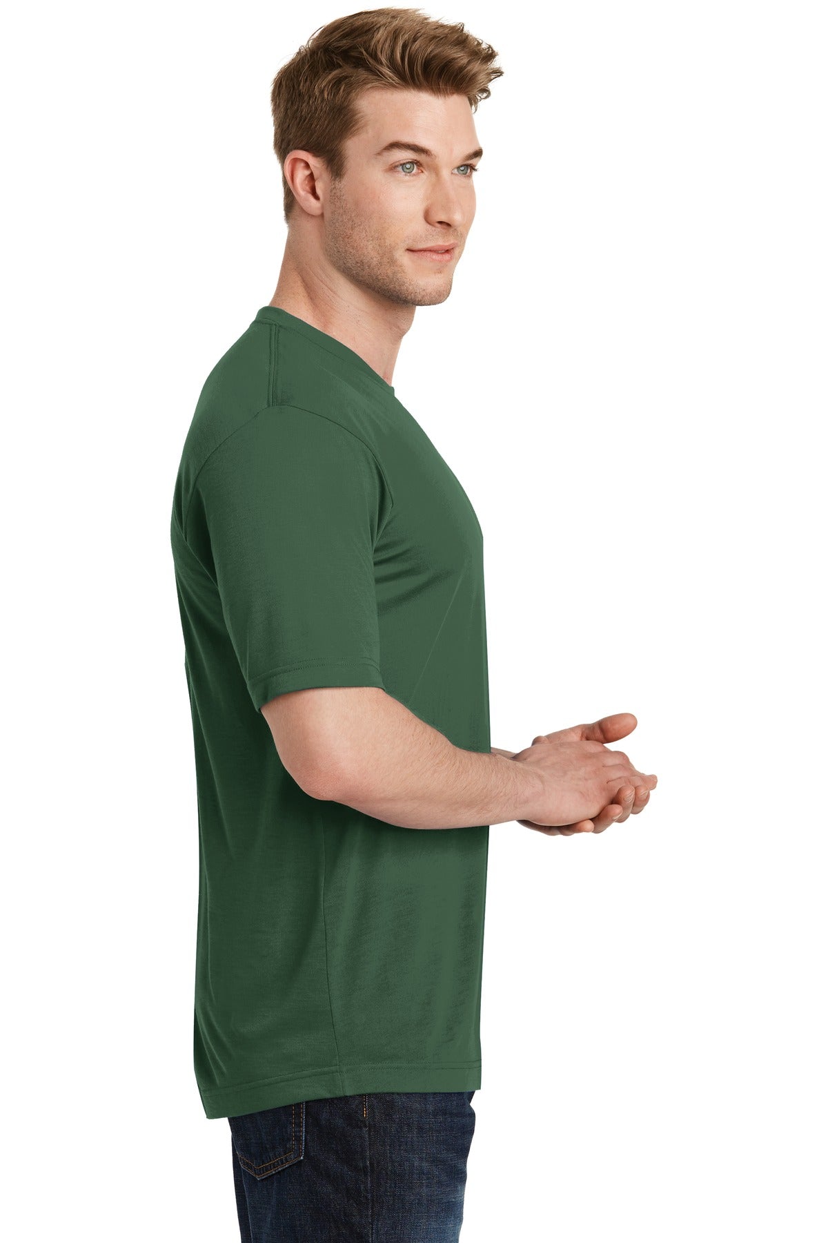 Forest Green Sport-Tek PosiCharge Competitor Cotton Touch Tee. ST450