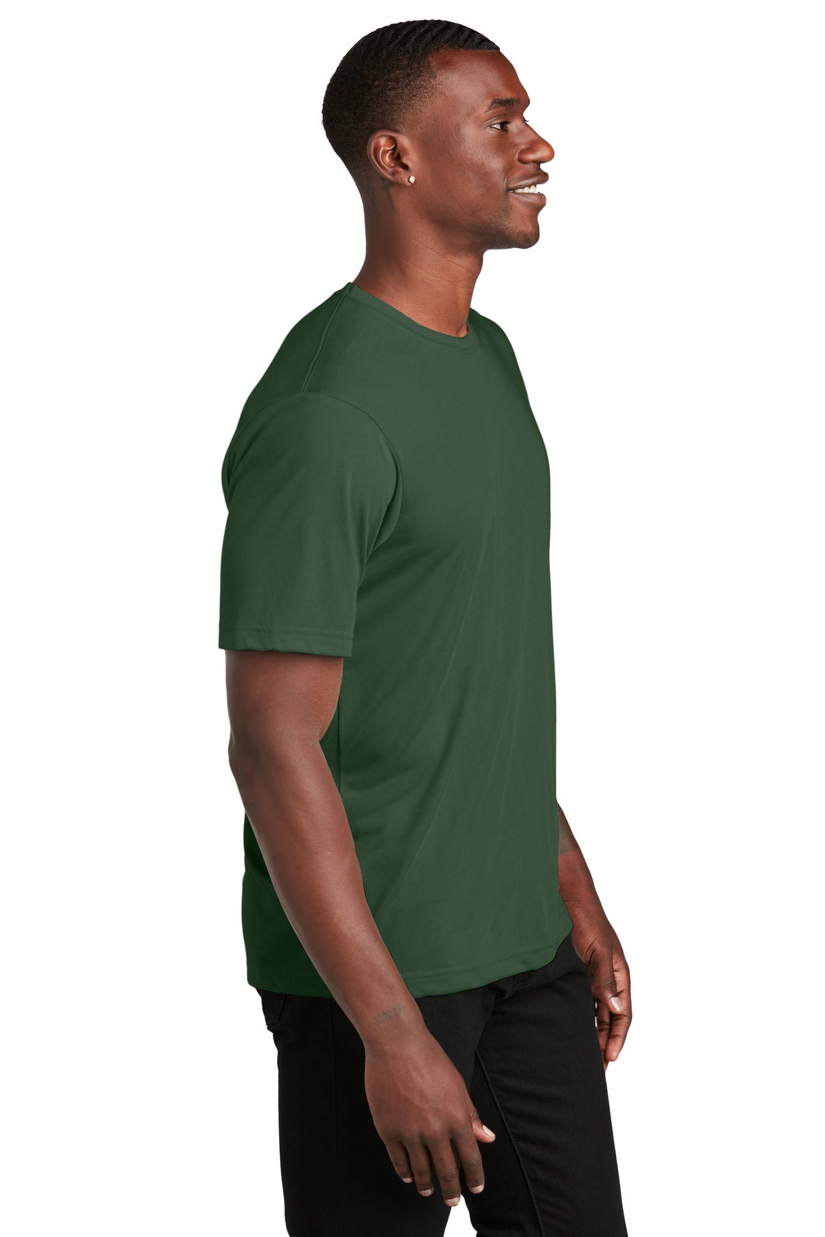 Forest Green Sport-Tek PosiCharge Competitor Cotton Touch Tee. ST450