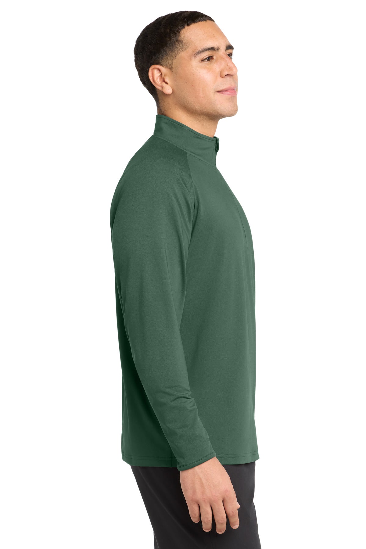 Forest Green Sport-Tek Sport-Wick Stretch 1/4-Zip Pullover. ST850