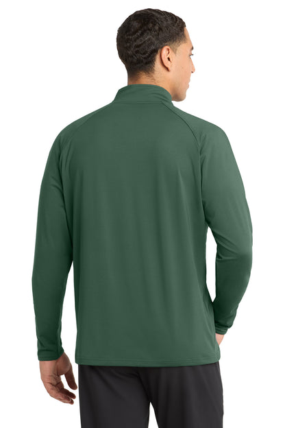 Forest Green Sport-Tek Sport-Wick Stretch 1/4-Zip Pullover. ST850