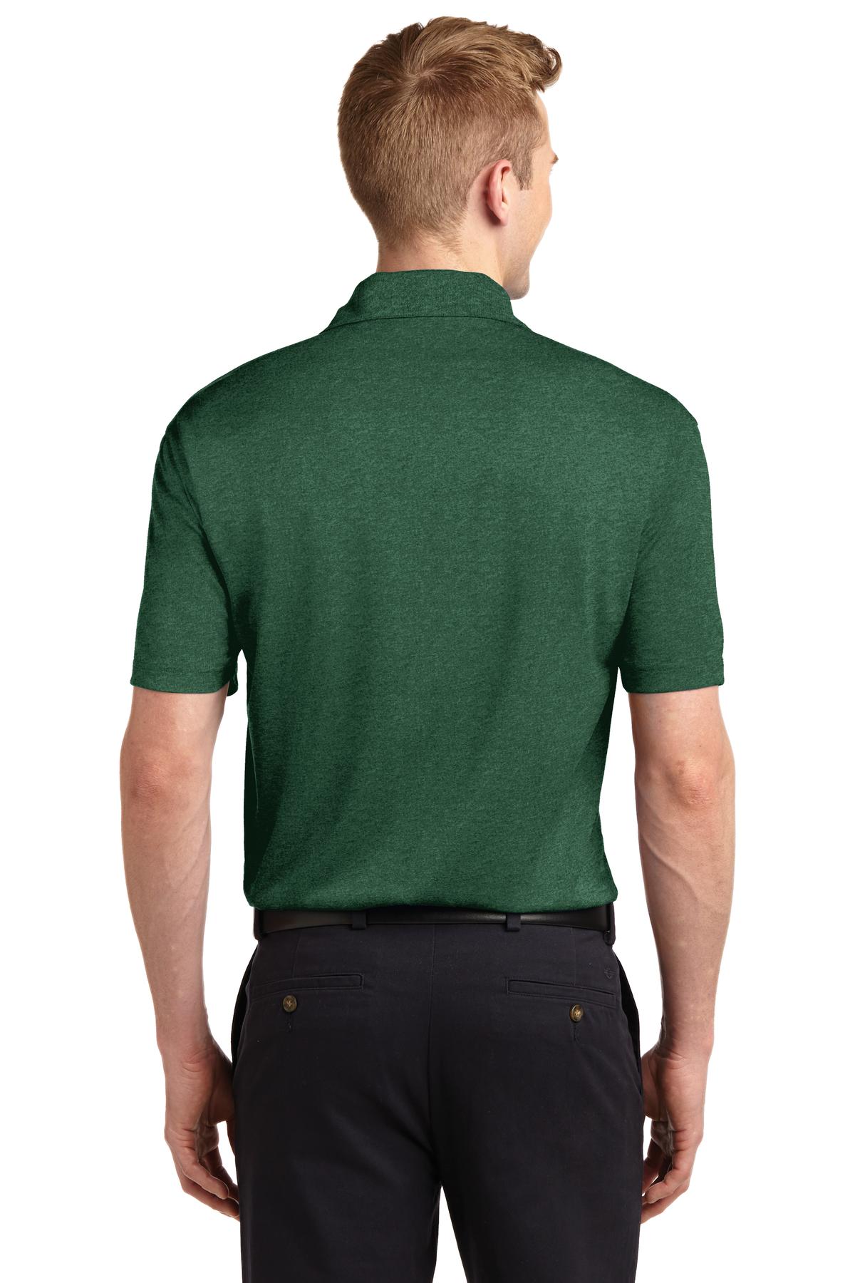 Forest Grn Htr Sport-Tek Heather Contender Polo. ST660