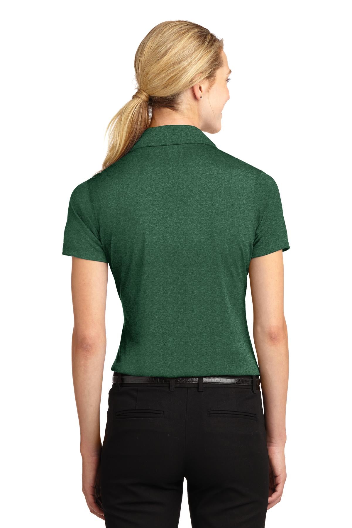 Forest Grn Htr Sport-Tek Women's Heather Contender Polo. LST660