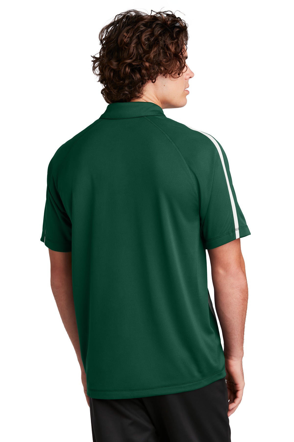 Forest Grn/Wht Sport-Tek PosiCharge Micro-Mesh Colorblock Polo. ST685