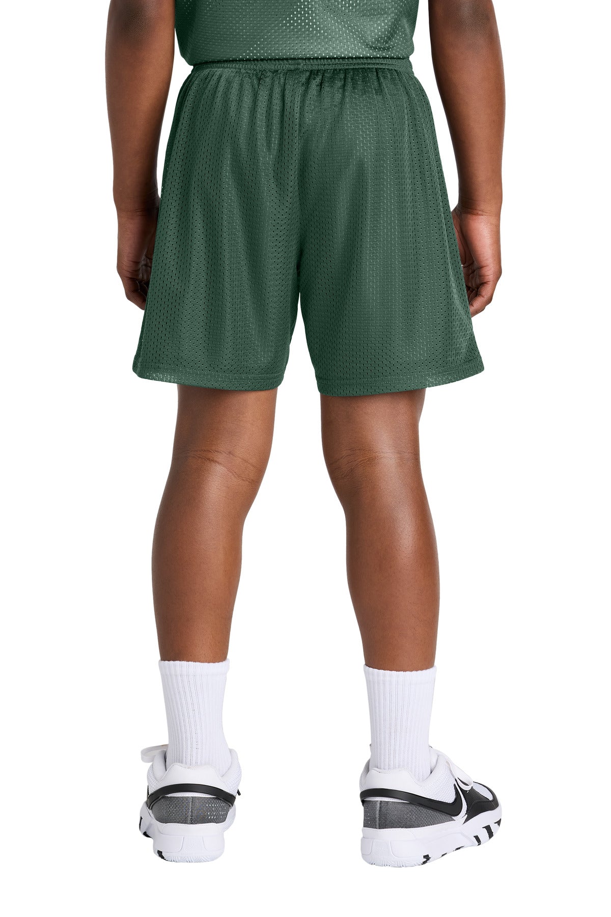 ForestGrn Sport-Tek Youth PosiCharge Mesh 5" Short YST5100