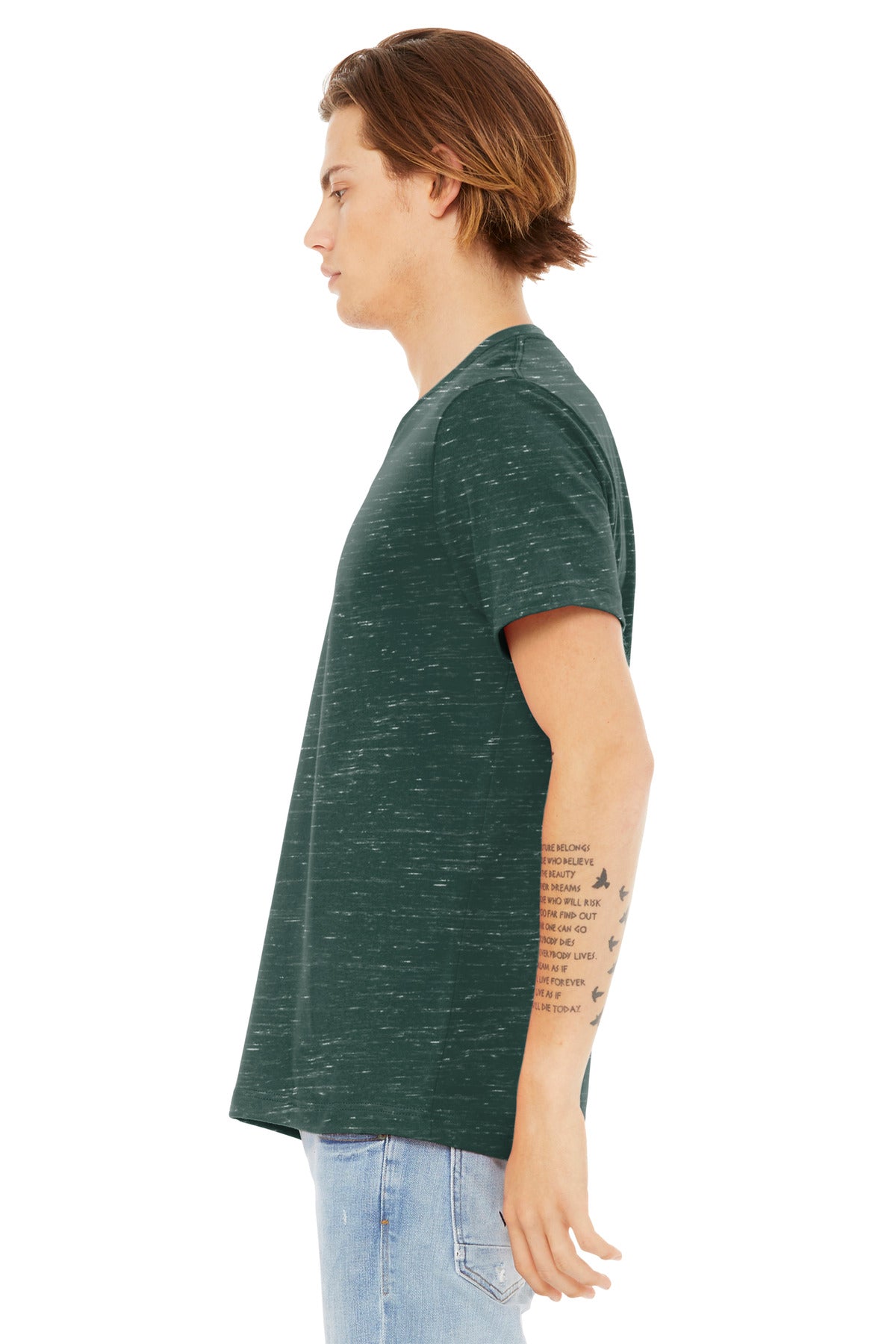 ForestMrbl BELLA+CANVAS Unisex Textured Jersey V-Neck Tee BC3655