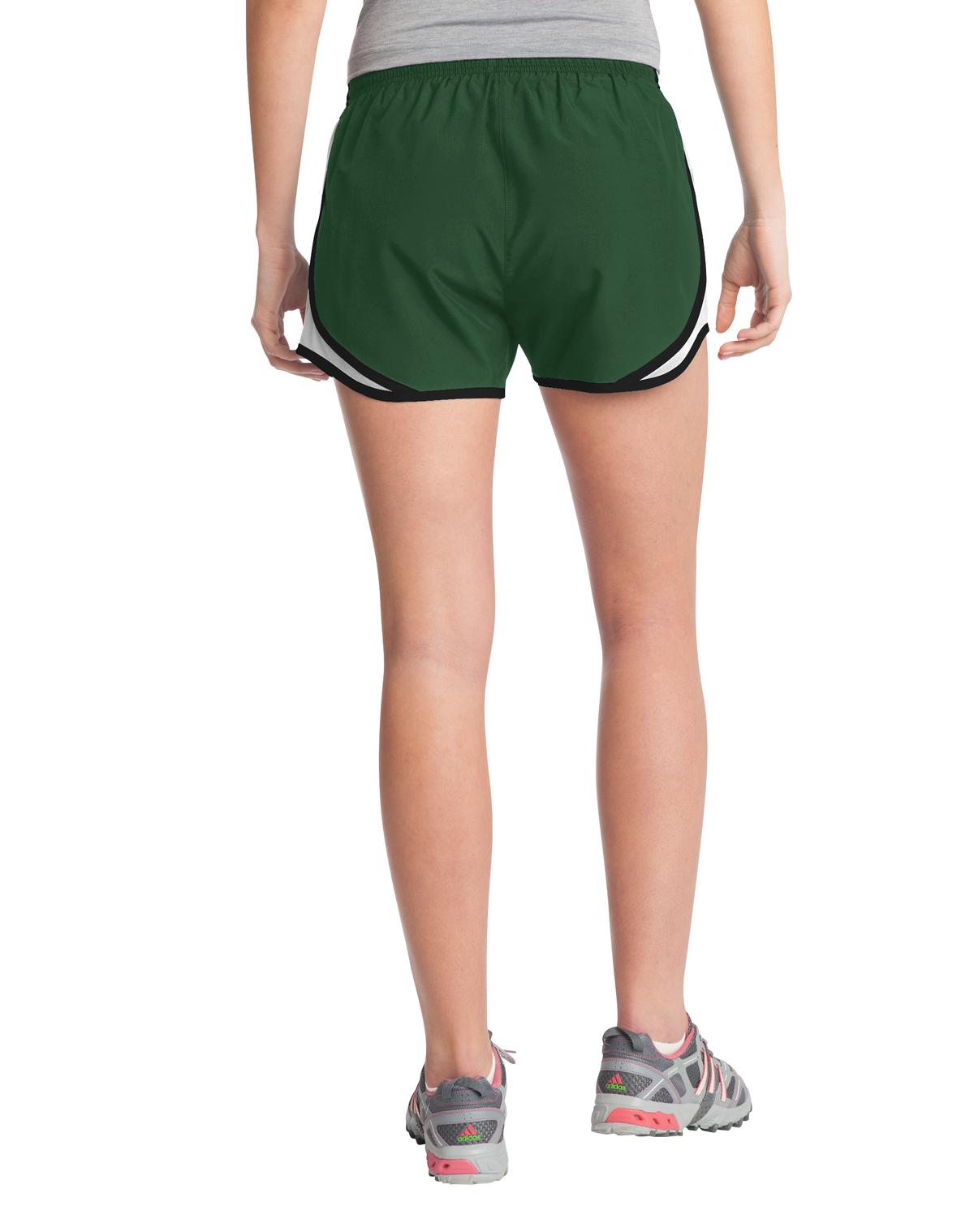 ForGrn/Wht/Blk Sport-Tek Women's Cadence Short. LST304