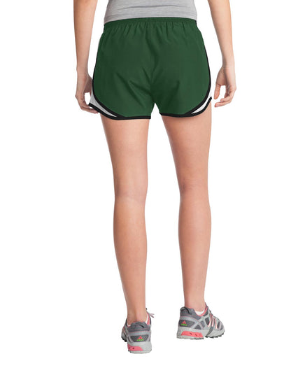 ForGrn/Wht/Blk Sport-Tek Women's Cadence Short. LST304