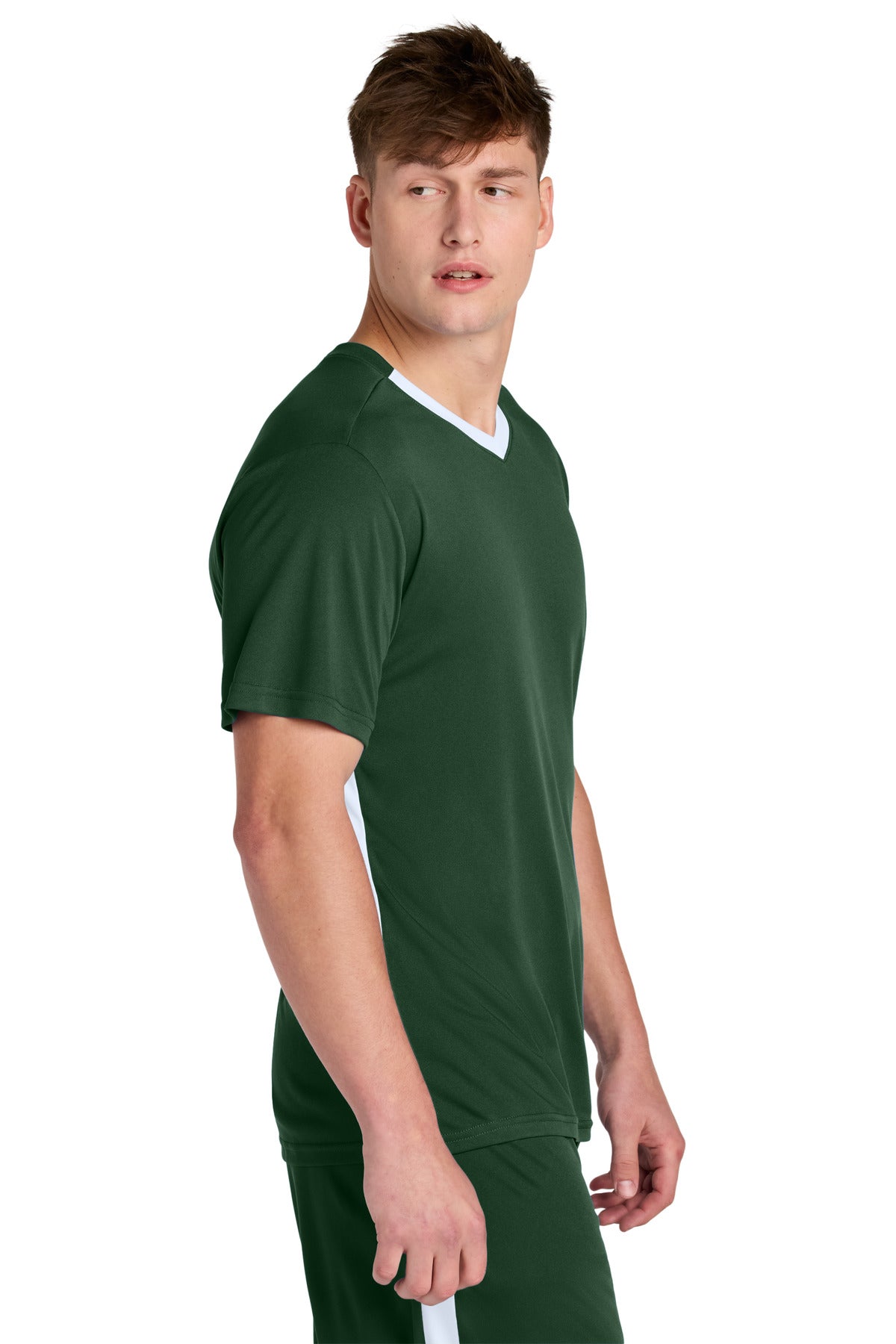 FrGn/White Sport-Tek Competitor United V-Neck ST101