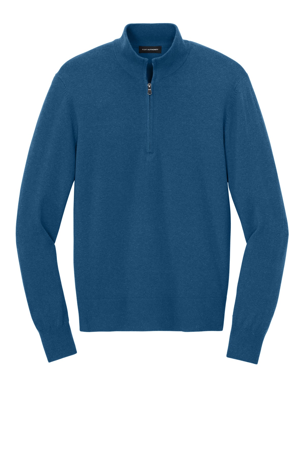 Front View of AegeanBlHt Port Authority Easy Care 1/4-Zip Sweater SW2900