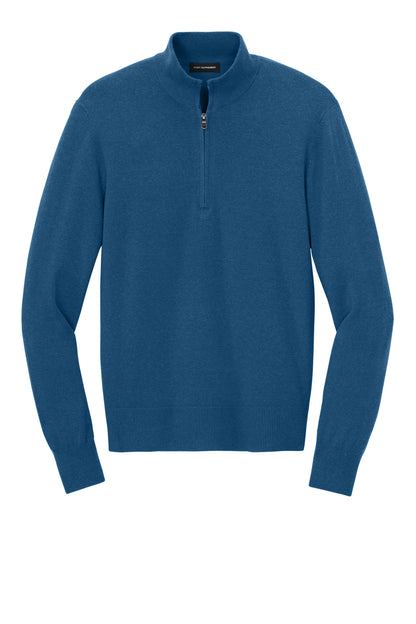 Front View of AegeanBlHt Port Authority Easy Care 1/4-Zip Sweater SW2900