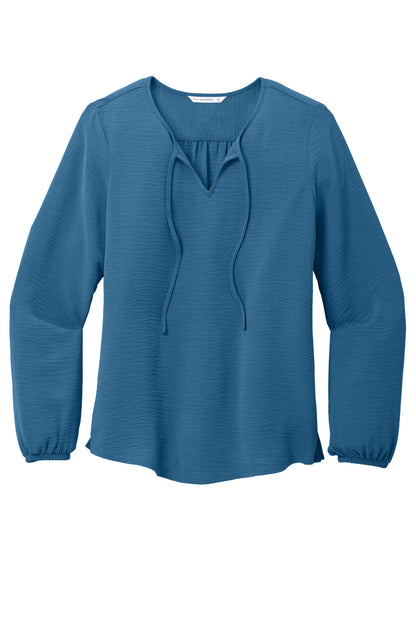 Front View of AegeanBlue Port Authority Women's Textured Crepe Blouse LW714