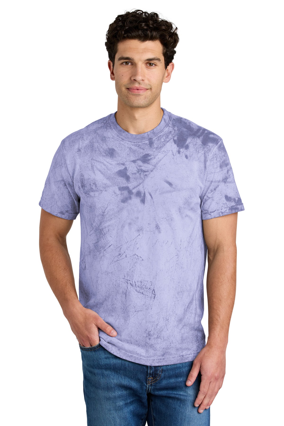 Front View of Amethyst Comfort Colors Heavyweight Color Blast Tee 1745
