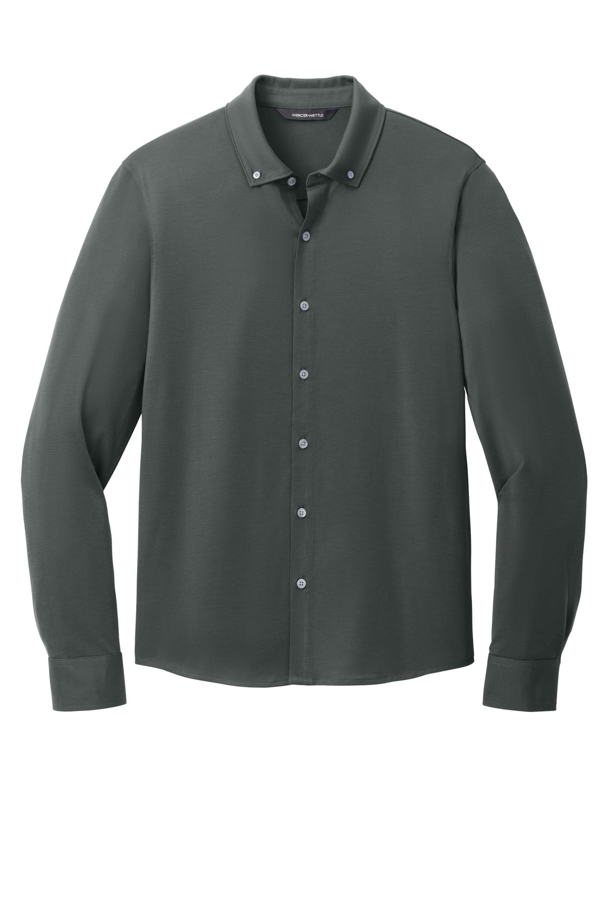 Front View of AnchorGrey Mercer+Mettle Stretch Jersey Long Sleeve Shirt MM1018