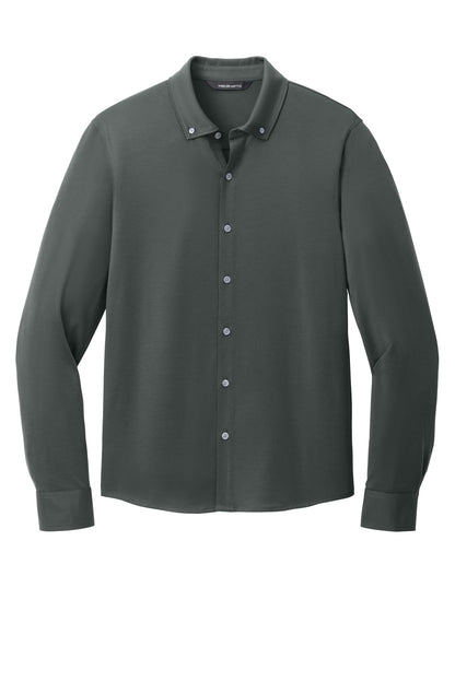 Front View of AnchorGrey Mercer+Mettle Stretch Jersey Long Sleeve Shirt MM1018