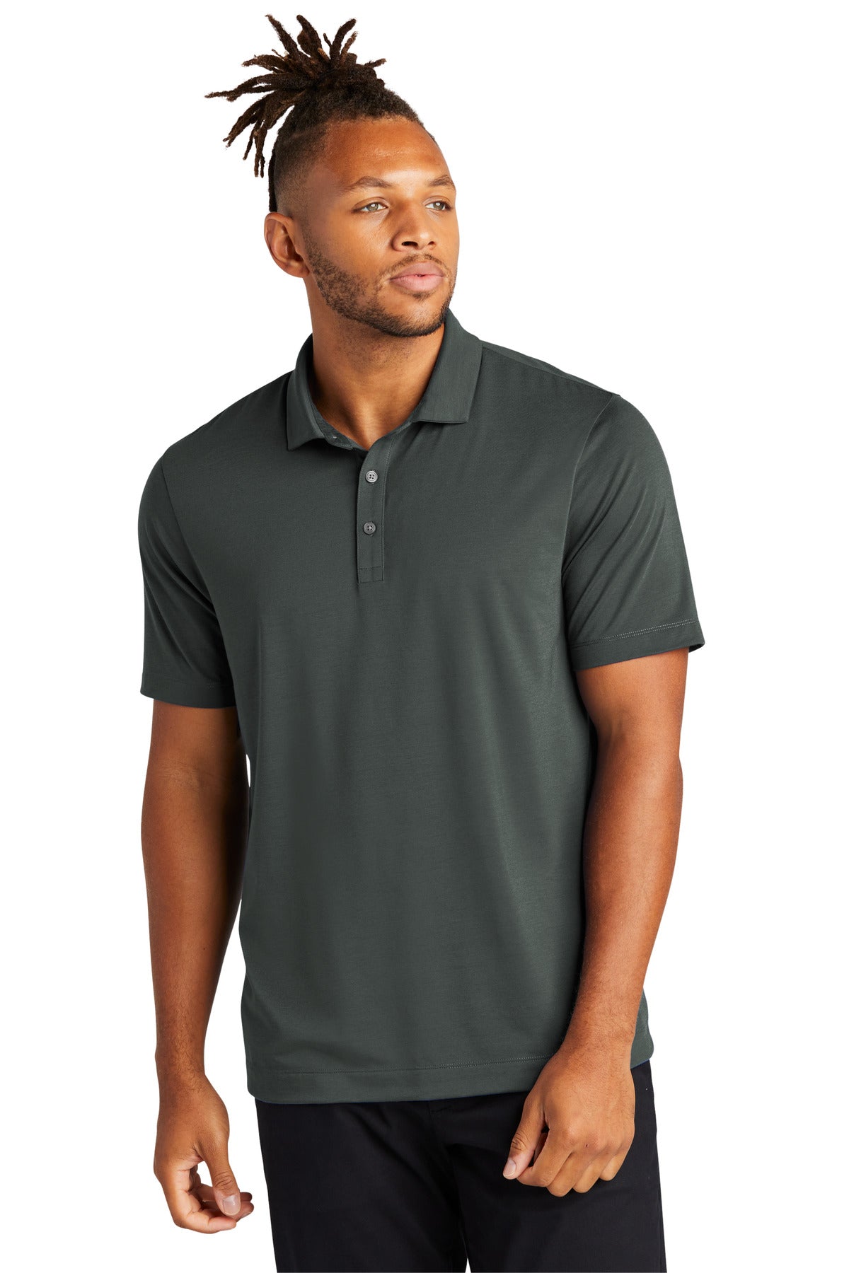 Front View of AnchorGrey Mercer+Mettle Stretch Jersey Polo MM1014