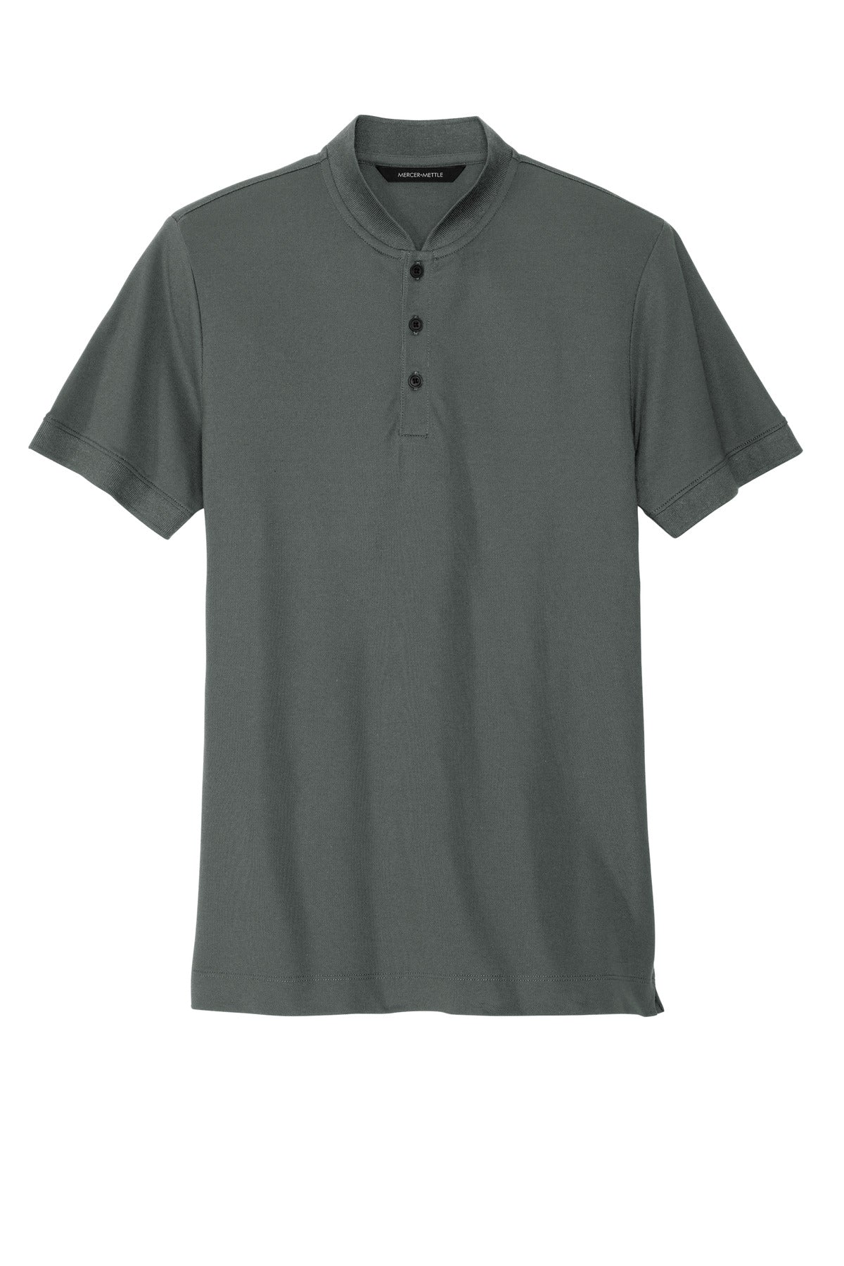 Front View of AnchorGrey Mercer+Mettle Stretch Pique Henley MM1008