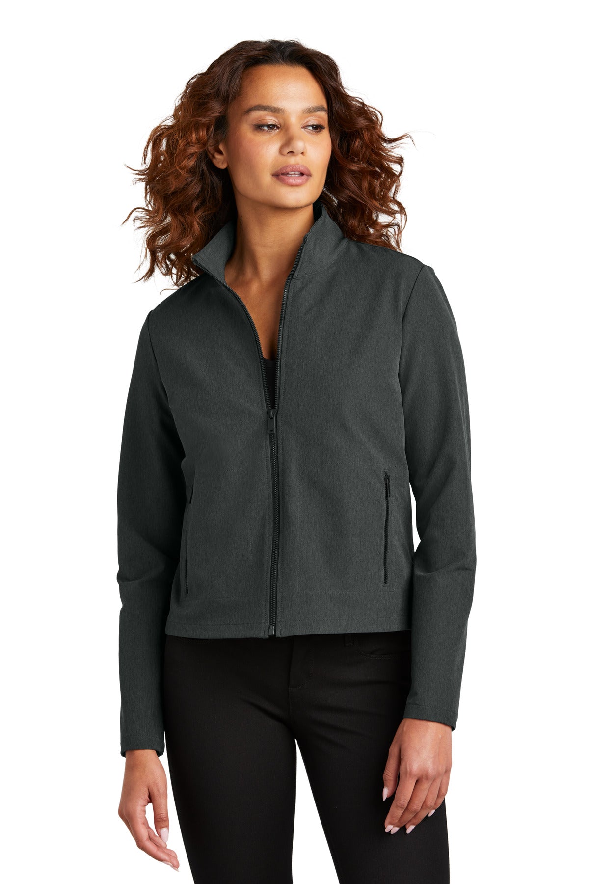 Front View of AnchorGyHt Mercer+Mettle Women's Stretch Soft Shell Jacket MM7103