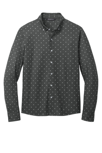 Front View of AnrGGoDmnd Mercer+Mettle Stretch Jersey Long Sleeve Shirt MM1018