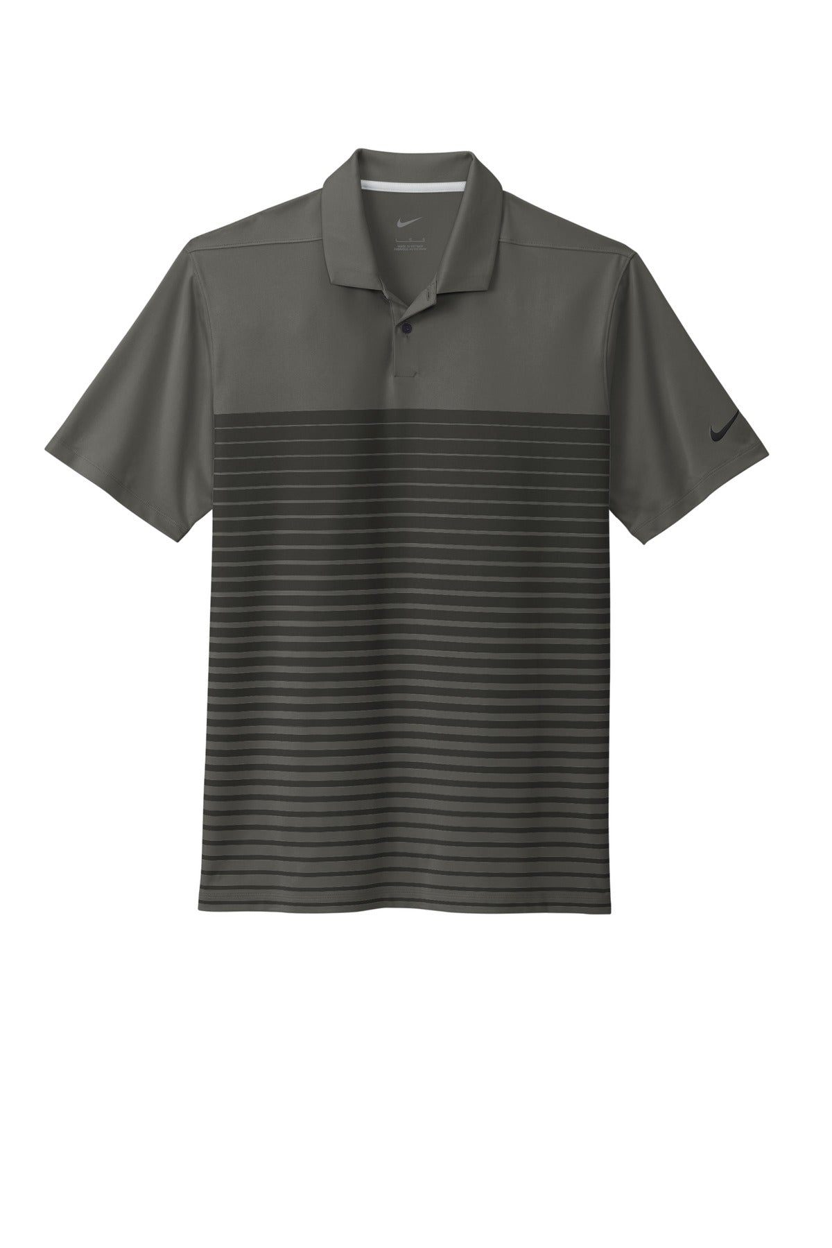 Front View of Anthracite Nike Dri-FIT Vapor Block Polo NKDC2114