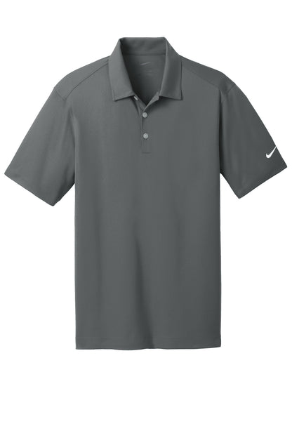 Front View of Anthracite Nike Dri-FIT Vertical Mesh Polo. 637167