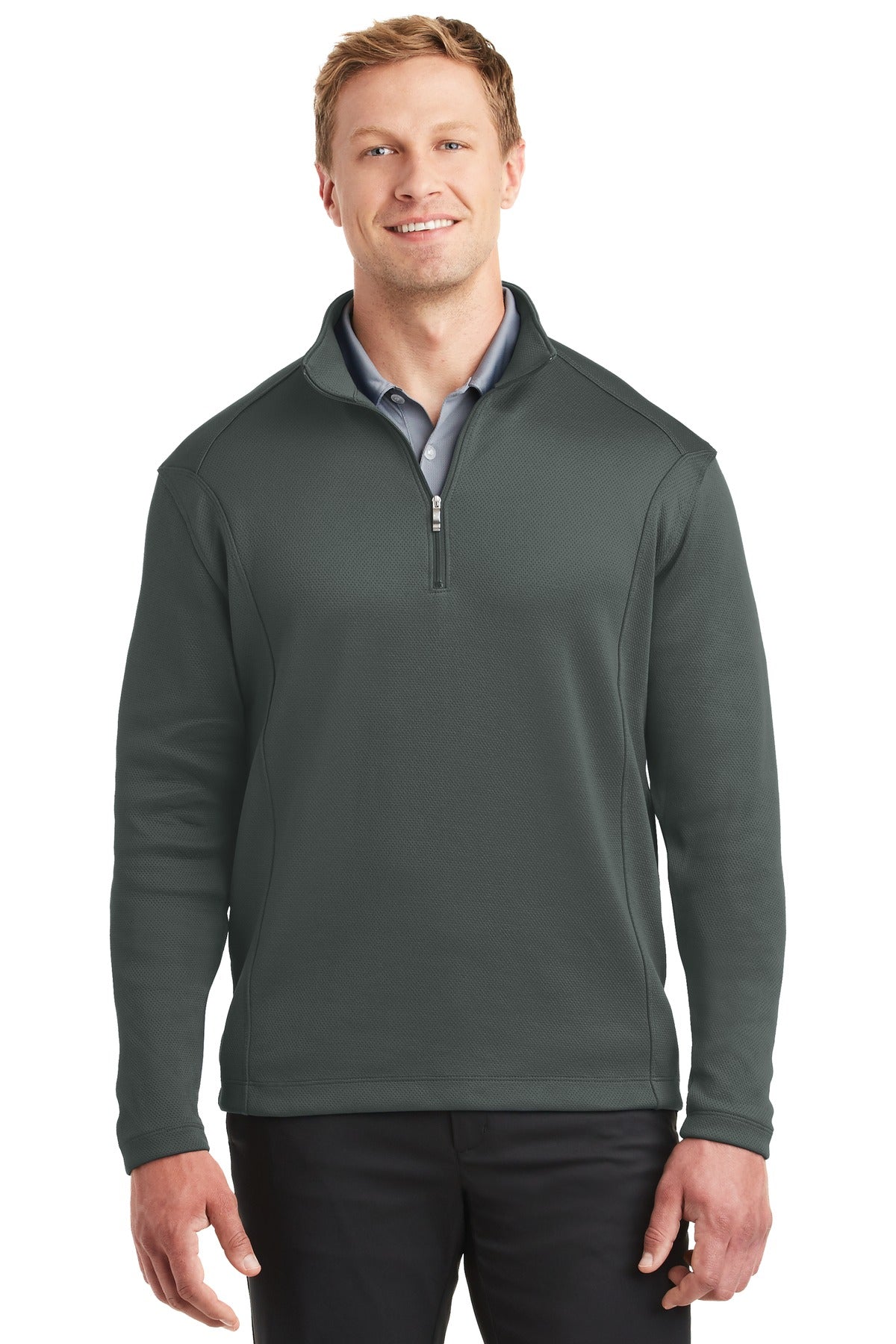 Front View of Anthracite Nike Sport Cover-Up. 400099