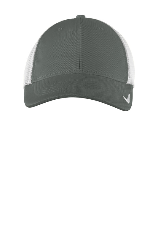 Front View of Anth/White Nike Stretch-to-Fit Mesh Back Cap NKFB6448