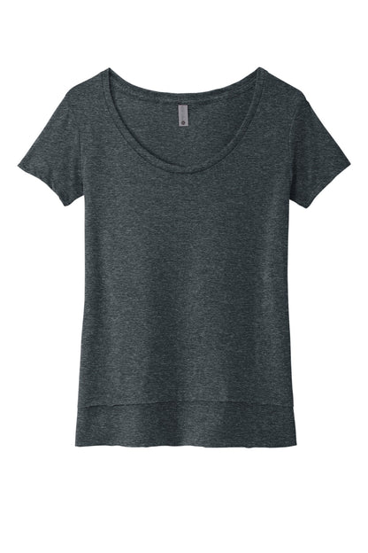 Front View of AntqDenim Next Level Apparel Women's Festival Scoop Neck Tee. NL5030