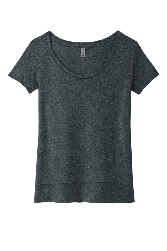 Front View of AntqDenim Next Level Apparel Women's Festival Scoop Neck Tee. NL5030