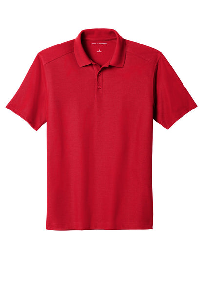 Front View of Apple Red Port Authority EZPerformance Pique Polo. K600