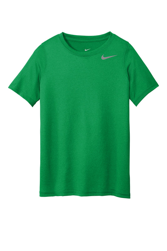 Front View of AppleGreen Nike Youth Team rLegend Tee DV7317