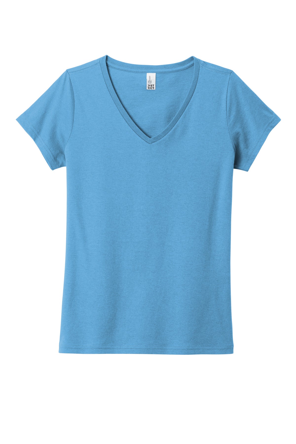 Front View of AquaticBl District Women's The Concert Tee V-Neck DT5002