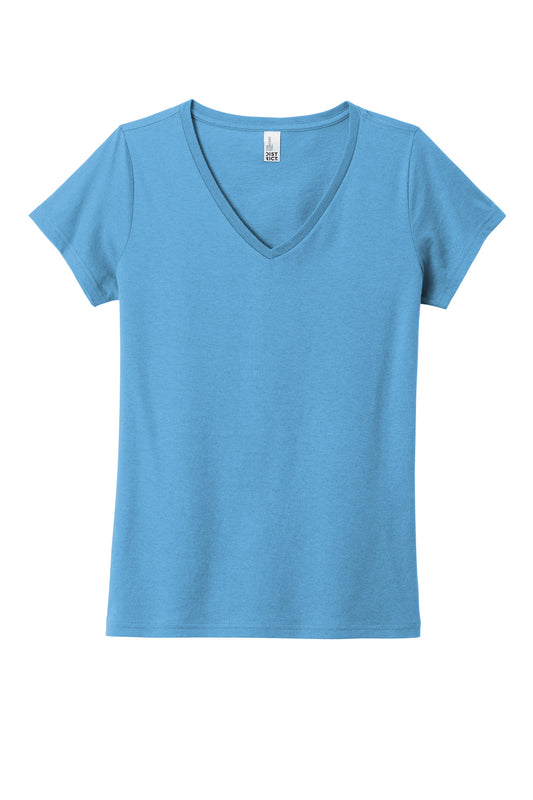 Front View of AquaticBl District Women's The Concert Tee V-Neck DT5002