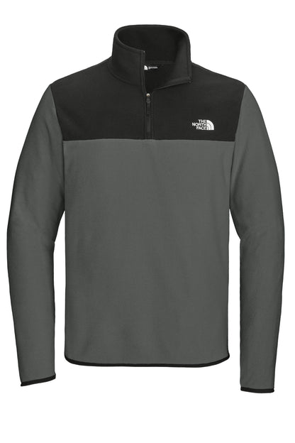 Front View of AsGy/TNFBk The North Face Glacier 1/4-Zip Fleece NF0A7V4L
