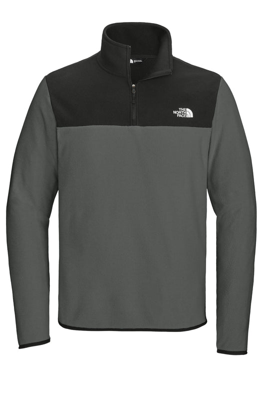 Front View of AsGy/TNFBk The North Face Glacier 1/4-Zip Fleece NF0A7V4L