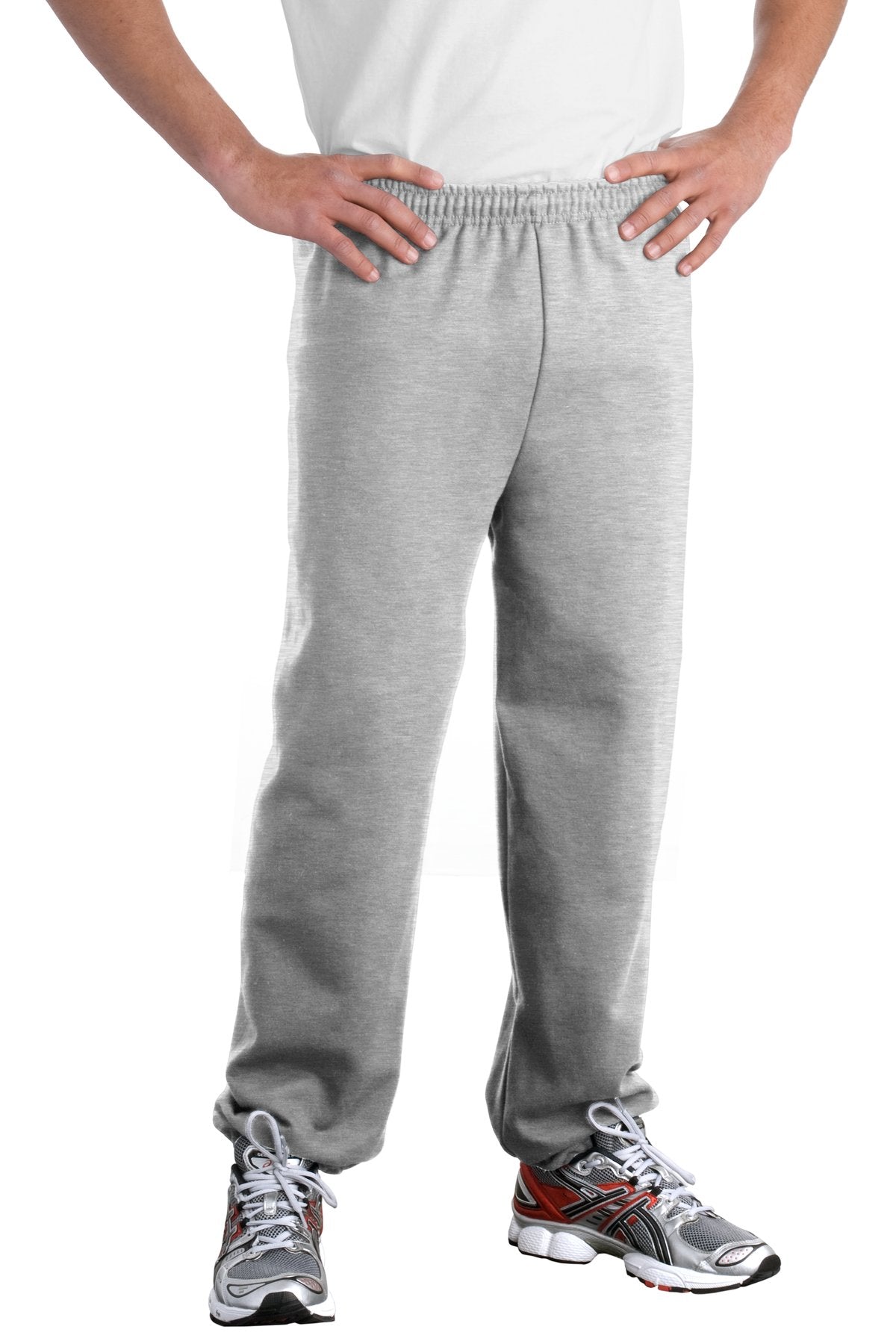 Front View of Ash Gildan Heavy Blend Sweatpant. 18200