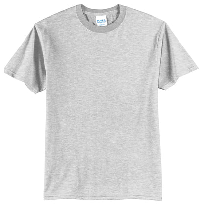 Front View of Ash Port & Company Tall Core Blend Tee. PC55T