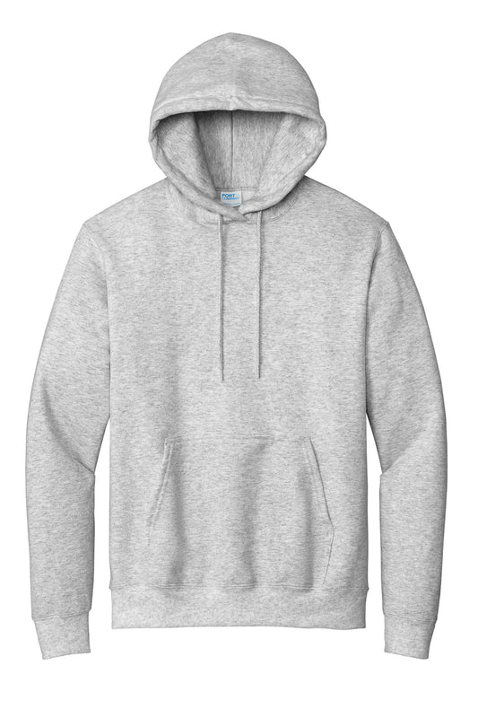 Front View of Ash Port & Company Tall Essential Fleece Pullover Hooded Sweatshirt. PC90HT