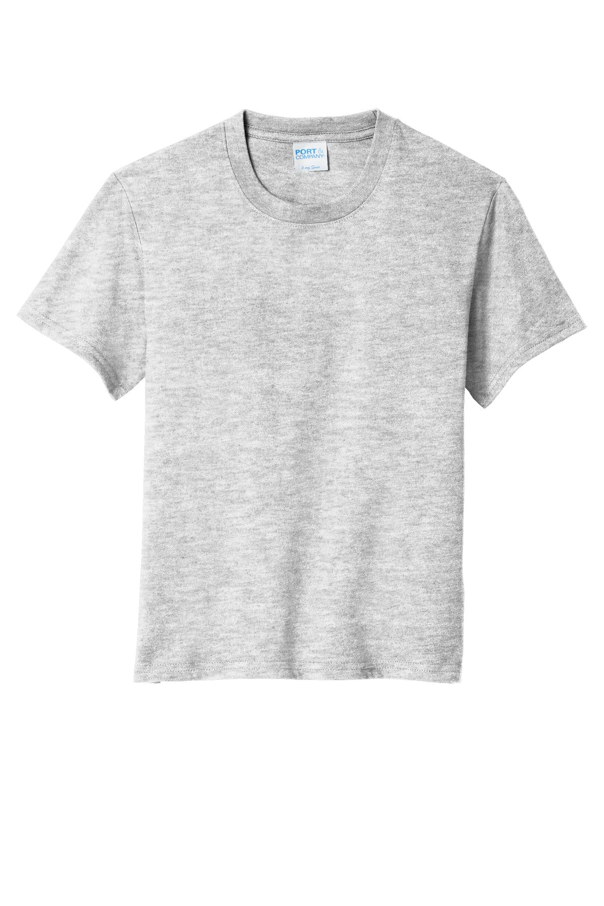 Front View of Ash Port & Company Youth Fan Favorite Blend Tee. PC455Y