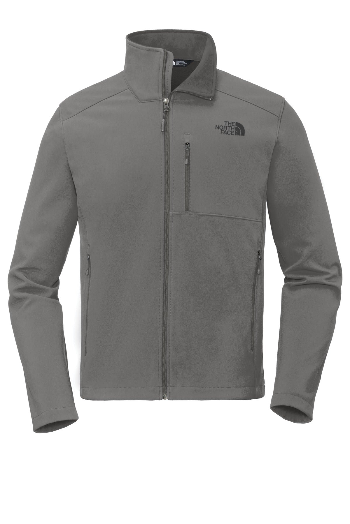 Front View of Asphalt Grey The North Face Apex Barrier Soft Shell Jacket. NF0A3LGT